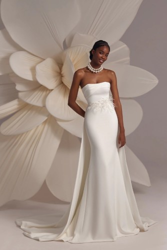 White Satin Wedding Dress