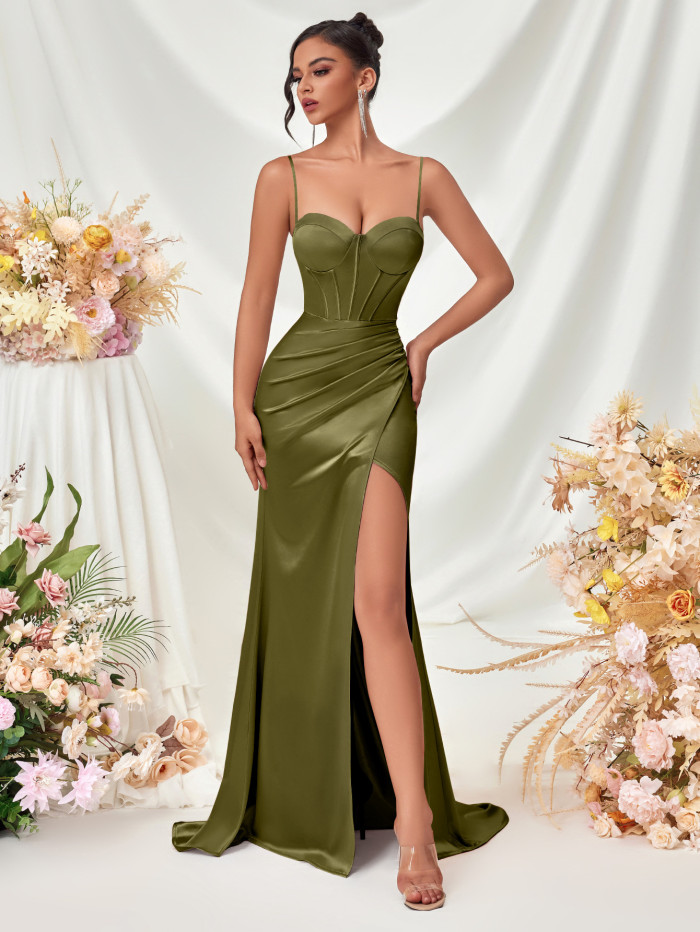 Strapless Halter Neck Evening Dress