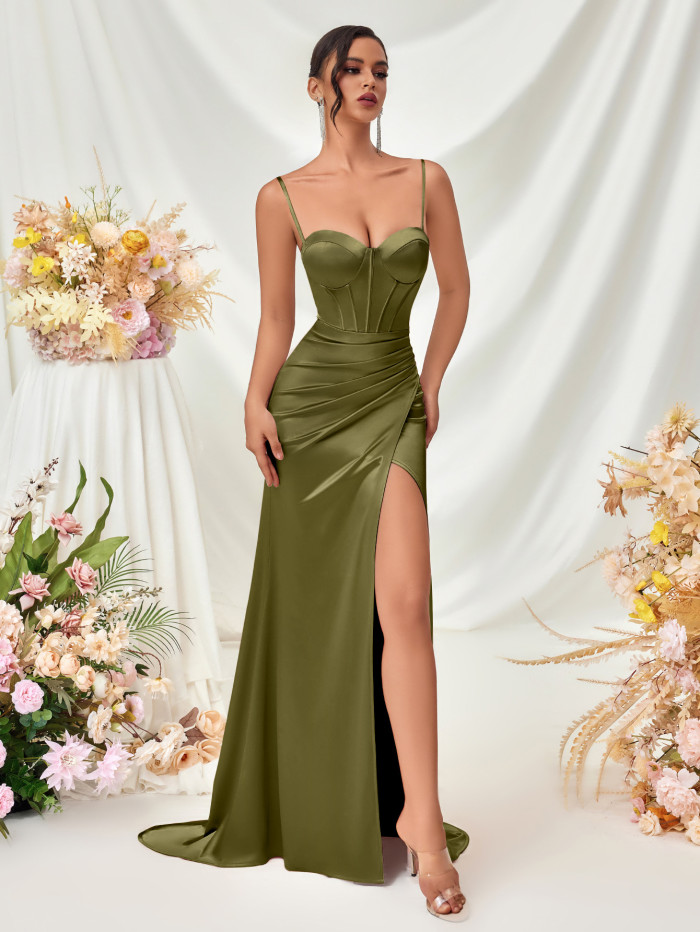 Strapless Halter Neck Evening Dress