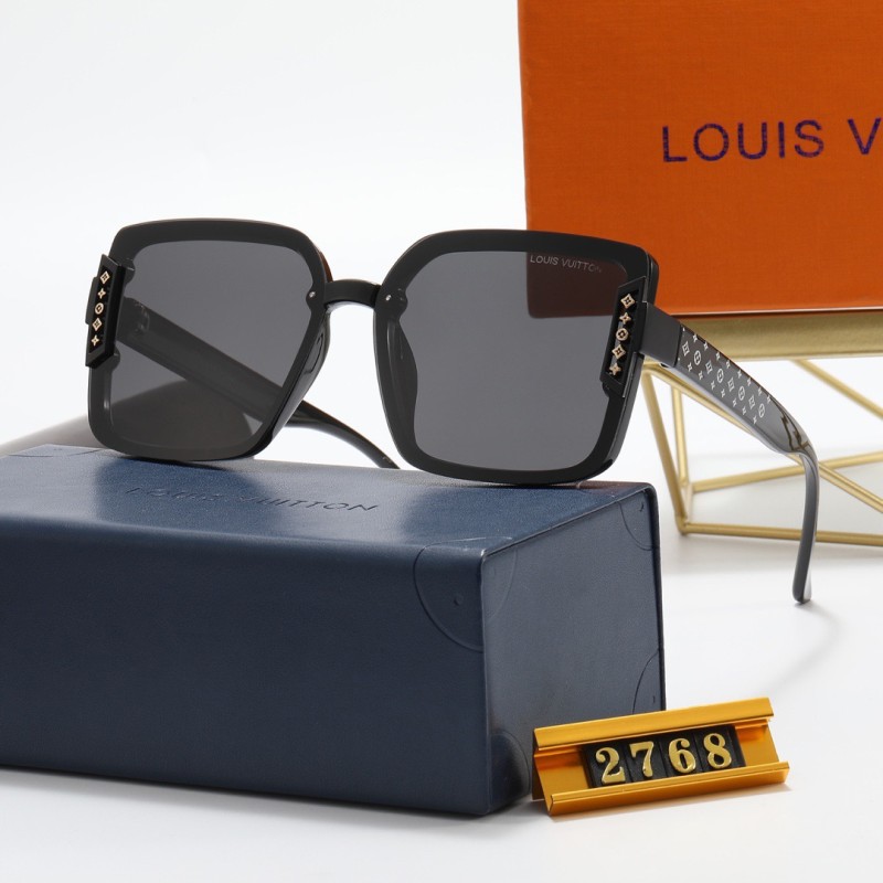 LOUIS VUITTON S Black PC Multi AC Women's Outdoor Square Sunglasses
