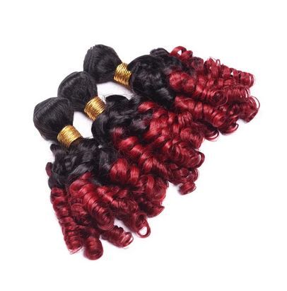 Factory Price Ombre Color 1B/Burgundy# Spring Curl Wholesale Color Burg Peruvian Virgin Hair Bundles Vendors