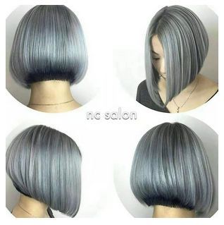 Bob Short Silver Grey Female wig Mix Elf Cut Wig Natural Everyday Use Hair