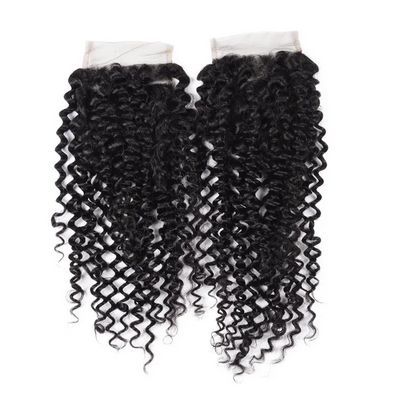Wholesale Price Raw Virgin Human Curly hair Can be Dyed Bleached 4*4 HD swiss Lace Closure
