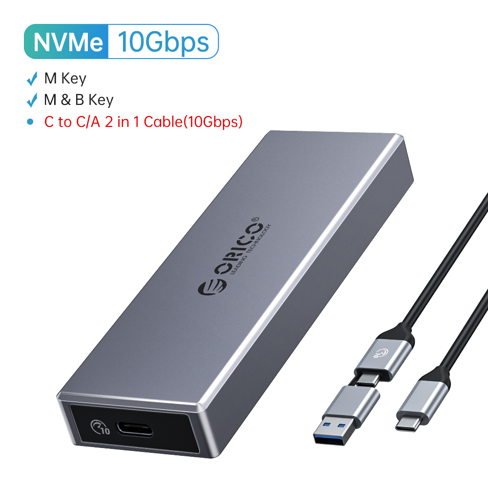 Case SSD M.2 NVMe Esterno - 10Gbps, USB 3.1, Per SSD 2230/2242/2260/2280, Fino A 6TB