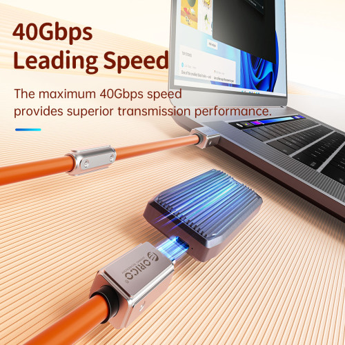 ORICO USB4 Cable 240W Compatible Thunderbolt 3 Video 8K@60Hz PD3.1 USB C Fast Charge 40Gbps Data Transfer Silicone for Macbook