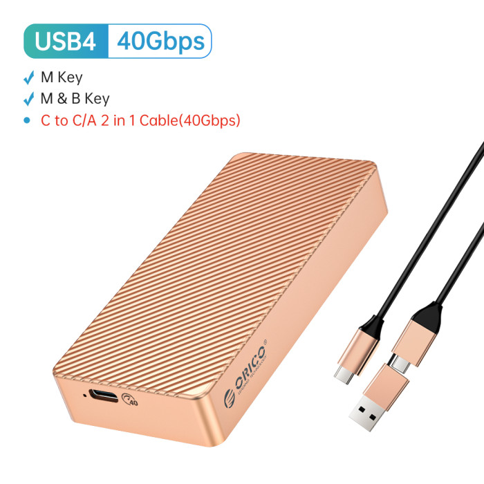 ORICO Dual Protocol M.2 SSD Case Support M2 NVMe SATA NGFF SSD Disk 10Gbps PCIe M Key 6Gbps M&B Key USB C Hard Drive Enclosure