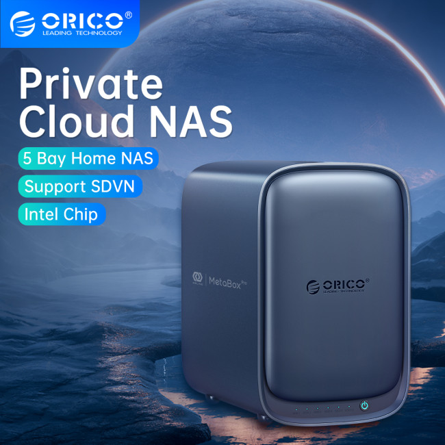 ORICO NAS Server 5 Bay Private Cloud Storage Server for Home Intel Quad-Core 2.8GHz Plex Media Server Network Storage