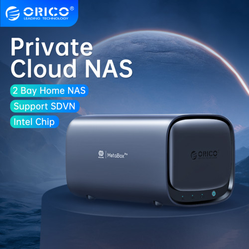 ORICO NAS Server 2 Bay Private Cloud Storage Server for Home/Office Intel Dual Core 2.6GHz Plex Media Server Network Storage