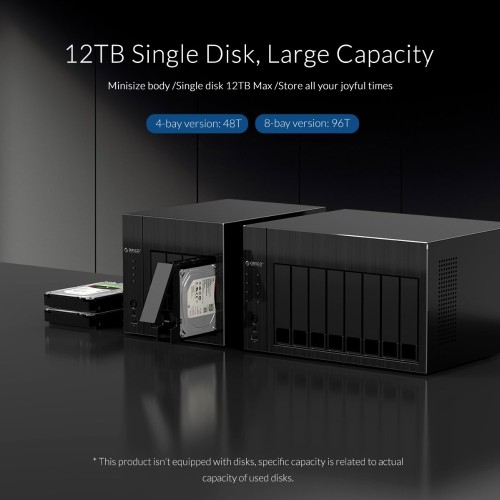 ORICO OS Series NAS 2.5  3.5  Hard Drive Enclosure 8 Bay Network Attached Storage with RAID Gen7 SATA to USB3.0 HDD Case