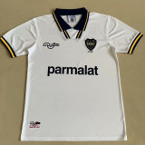 1994 Boca Juniors Away White Retro Soccer Jersey (背后带广告)