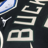 2022-23 BUCKS ANTETOKOUNMPO #34 Black Top Quality Hot Pressing NBA Jersey (Trapeze Edition)