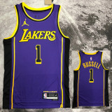 2022-23 LAKERS RUSSELL #1 Purple Top Quality Hot Pressing NBA Jersey (Trapeze Edition)