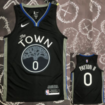 2020 Warriors PAYTON II #0 Black Grey Top Quality Hot Pressing NBA Jersey