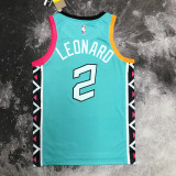 2022-23 Sa Spurs LEONARD #2 Green City Edition Top Quality Hot Pressing NBA Jersey
