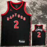 2022-23 RAPTORS LEONARD #2 Black red Top Quality Hot Pressing NBA Jersey (Trapeze Edition)