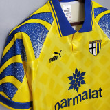 1995-1997 Parma Yellow Retro Soccer Jersey