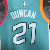 2022-23 Sa Spurs DUNCAN #21 Blue City Edition Top Quality Hot Pressing NBA Jersey