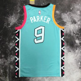2022-23 Sa Spurs PARKER #9 Blue City Edition Top Quality Hot Pressing NBA Jersey