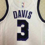 2022-23 LAKERS DAVIS #3 White City Edition Top Quality Hot Pressing NBA Jersey