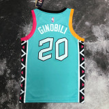 2022-23 Sa Spurs GINOBILI #20 Blue City Edition Top Quality Hot Pressing NBA Jersey