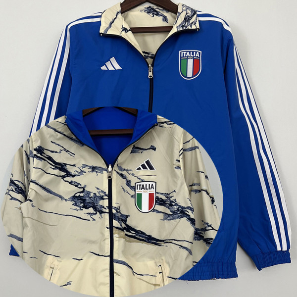 2023 Italy Blue & Yellow Double Sided Windbreaker (双面风衣)