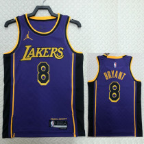 2022-23 LAKERS BRYANT #8 Purple Top Quality Hot Pressing NBA Jersey (Trapeze Edition)