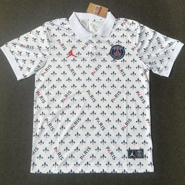 2021-23 France White Classic Polo Short Sleeve (印花)