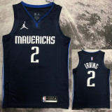 2021 Dallas Mavericks IRVING #2 Black Top Quality Hot Pressing NBA Jersey (Trapeze Edition)