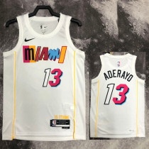 2022-23 HEAT ADERAYO #13 White City Edition Top Quality Hot Pressing NBA Jersey