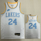 2022-23 LAKERS BRYANT #24 White Top Quality Hot Pressing NBA Jersey (Retro Logo)