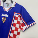 1998 Croatia Away Blue Retro Soccer Jersey