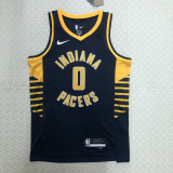 2022-23 Indiana Pacers POYTHRESS #0 Black Top Quality Hot Pressing NBA Jersey