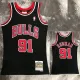1998 BULLS RODMAN #91 Black Retro Top Quality Hot Pressing NBA Jersey