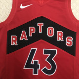 2022-23 Raptors SIAKAM #43 Red Top Quality Hot Pressing NBA Jersey