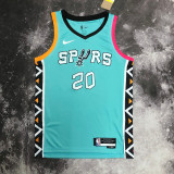2022-23 Sa Spurs GINOBILI #20 Blue City Edition Top Quality Hot Pressing NBA Jersey