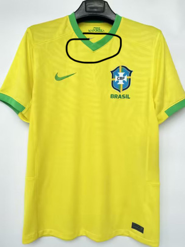 US$ 14.50 - 23-24 Brazil Home 1:1 Fans Soccer Jersey 没星 - m
