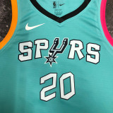 2022-23 Sa Spurs GINOBILI #20 Blue City Edition Top Quality Hot Pressing NBA Jersey