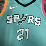 2022-23 Sa Spurs DUNCAN #21 Blue City Edition Top Quality Hot Pressing NBA Jersey