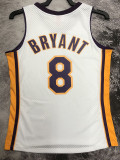 2003-04 LAKERS BRYANT #8 White Retro Top Quality Hot Pressing NBA Jersey(V领)