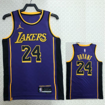 2022-23 LAKERS BRYANT #24 Purple Top Quality Hot Pressing NBA Jersey (Trapeze Edition)