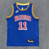 Warriors THOMPSON #11 Blue 75th Anniversary Retro NBA Jersey