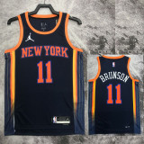 2022-23 KNICKS BRUNSON #11 Black Top Quality Hot Pressing NBA Jersey (Trapeze Edition) 飞人版