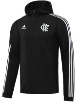 2023-24 Flamengo Black Windbreaker (白边）