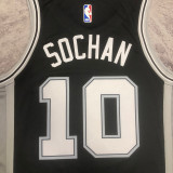 2022-23 SA Spurs SOCHAN #10 Black Top Quality Hot Pressing NBA Jersey