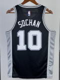 2022-23 SA Spurs SOCHAN #10 Black Top Quality Hot Pressing NBA Jersey