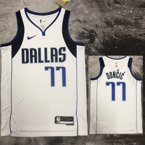 2022-23 Dallas Mavericks DONCIC #77 White Home Top Quality Hot Pressing NBA Jersey