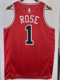 2022-23 BULLS ROSE #1 Red Top Quality Hot Pressing NBA Jersey