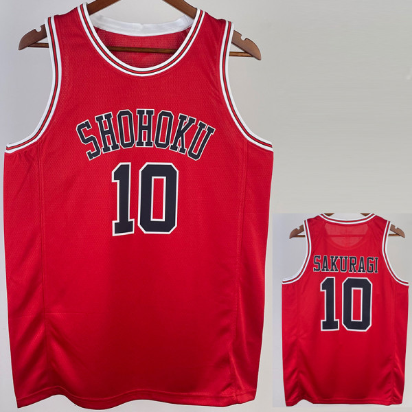 2023 SHOHOKU SAKURAGI #10 Red Top Quality Hot Pressing NBA Jersey