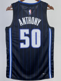 2022-23 Magic ANTHONY #50 Black Top Quality Hot Pressing NBA Jersey（黑色条纹）