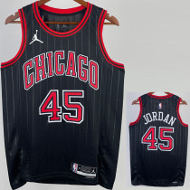 2022-23 BULLS JORDAN #45 Black Top Quality Hot Pressing NBA Jersey (Trapeze Edition) 飞人版